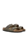 birkenstock - Green leather Arizona sandals - 3