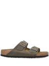 birkenstock - Green leather Arizona sandals