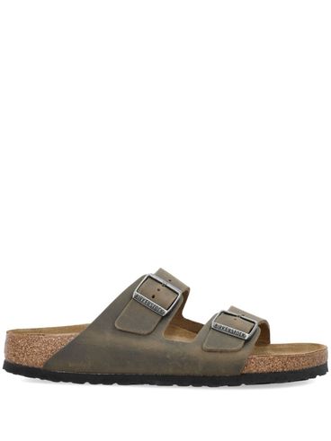 BIRKENSTOCK - Green leather Arizona sandals