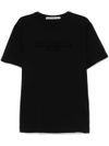 alexander wang - Black cotton t-shirt with logo print