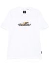 boss - White cotton Thompson t-shirt with print