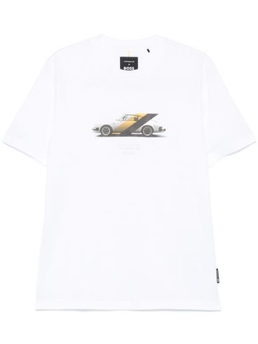 BOSS - White cotton Thompson t-shirt with print