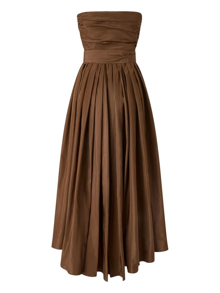 Shop Pinko Long Brown 'pappagalo' Dress