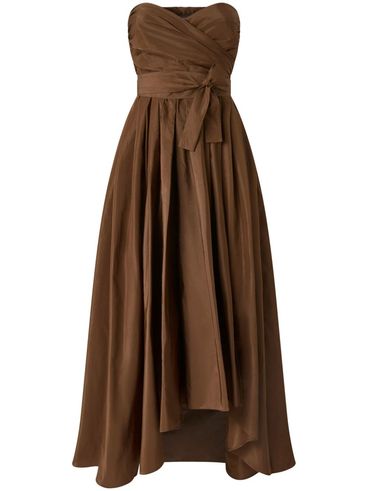 PINKO - Long brown 'Pappagalo' dress