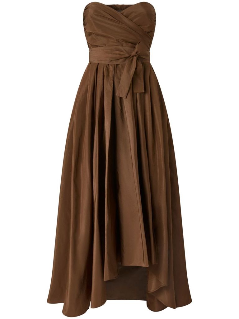Shop Pinko Long Brown 'pappagalo' Dress
