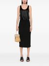 pinko - Black sleeveless silk 'Crazy' top. - 2