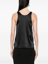 pinko - Black sleeveless silk 'Crazy' top. - 4