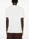 jil sander - White cotton t-shirt with small black logo - 1