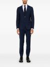 boss - Blue single-breasted virgin wool Houston suit - 1