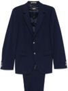 boss - Blue single-breasted virgin wool Houston suit