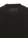 kenzo - Felpa in cotone nero con tigre frontale - 3