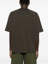 jacquemus - Brown cotton t-shirt with front logo - 1