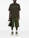 jacquemus - Brown cotton t-shirt with front logo - 2