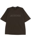 jacquemus - Brown cotton t-shirt with front logo