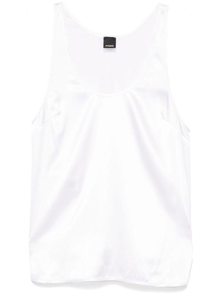 Shop Pinko White Silk 'crazy' Top
