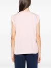 pinko - Light pink 'Cacao' sleeveless T-shirt. - 1