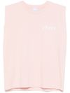 pinko - Light pink 'Cacao' sleeveless T-shirt.