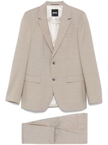 BOSS - Beige single-breasted virgin wool Houston suit