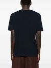 jil sander - Blue cotton t-shirt with small white logo - 2