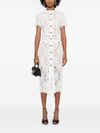 self portrait - White lace-effect dress with slip - 3