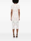 self portrait - White lace-effect dress with slip - 4