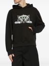 kenzo - Black cotton hoodie with tiger design - 1