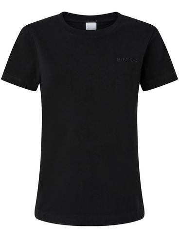 PINKO - Black 'Start' T-shirt with short sleeves