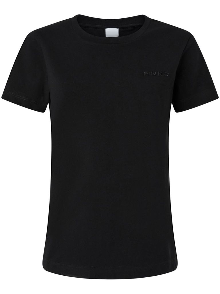 Pinko Bussolotto T-shirt Jersey In Black