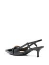 pinko - Black 'Gloria' patent leather slingbacks - 1