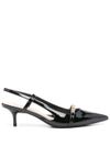 pinko - Black 'Gloria' patent leather slingbacks