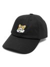 kenzo - Black cotton baseball cap with tiger logo