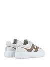 hogan - H-Stripes sneakers in white and beige leather - 3