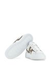 hogan - H-Stripes sneakers in white and beige leather - 5