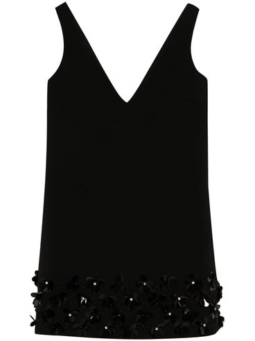 SELF PORTRAIT - Short black dress with rhinestone detailing