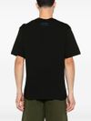 kenzo - T-shirt nera in cotone con logo ricamato tigre - 1