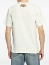 kenzo - T-shirt in cotone bianco con stampa tigre frontale - 1