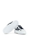 hogan - H-Stripes sneakers in white and blue leather - 1