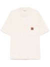 carhartt wip - White cotton t-shirt with pocket