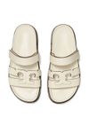 tory burch - Ciabatte avorio di pelle con tre fasce - 2