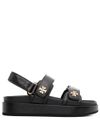 tory burch - Sandali slingback neri con doppia fascia