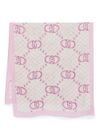 liu jo - Pink scarf with all-over logo