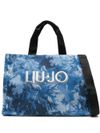 liu jo - Blue graphic print bag with logo