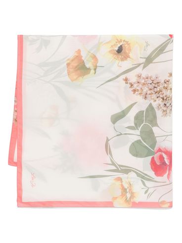 LIU JO - Pink floral design scarf