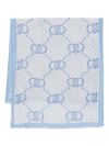 liu jo - Light blue scarf with all-over logo