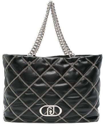 LIU JO - Black bag embellished with chain