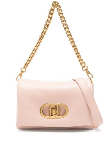 LIU JO - Powder pink puff bag with logo