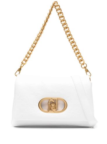 LIU JO - Optical white puff bag with logo