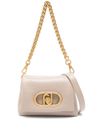 liu jo - Beige puff bag with gold logo by Liu Jo.