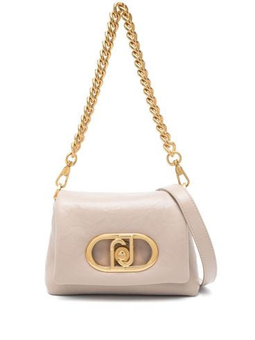 LIU JO - Beige puff bag with gold logo by Liu Jo.