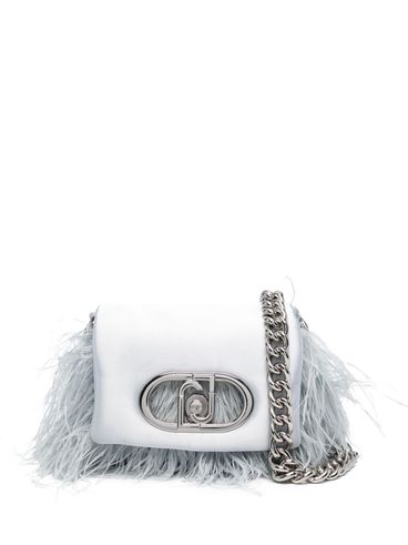 LIU JO - Ice-colored mini bag with soft feathers